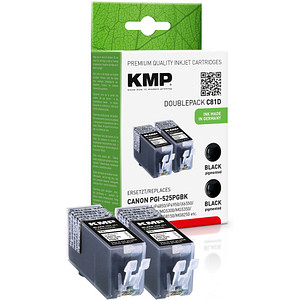 KMP C81D 2er Pack Schwarz Tintenpatrone