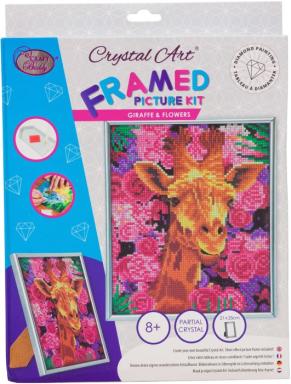 Crystal Art Gerahmtes Bild Giraffe 21x25