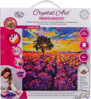 Crystal Art Leinwandb.Lavendelfeld 30x30