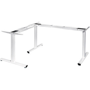 LMG höhenverstellbares Schreibtischgestell weiß ohne Tischplatte T-Fuß-Gestell weiß 130,0 - 160,0 x 53,0/70,0 cm