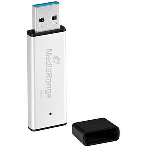 MediaRange USB-Stick MR1901 silber, schwarz 64 GB
