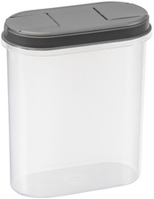 plast team Trockenvorratsdose Margerit, 1,1 Liter, grau