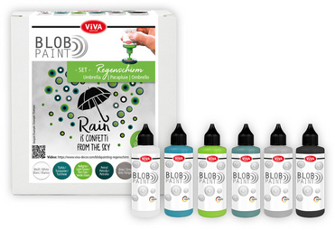 ViVA DECOR Blob Paint Farbset "Regenschirm", 6-teilig