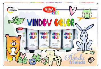 ViVA DECOR Viva KIDS Window Color Set "Nordic Friends