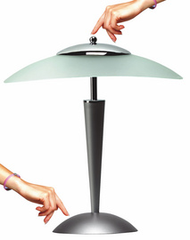 UNiLUX LED-Schirmleuchte CRISTAL, silber