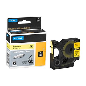 DYMO Schrumpfschlauch RHINO  18054, 9 mm schwarz auf gelb