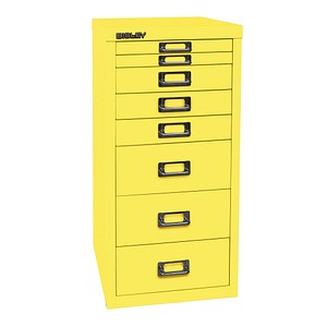 BISLEY MultiDrawer™ L298 Schubladenschrank gelb mit 8 Schubladen 27,8 x 38,0 x 59,0 cm