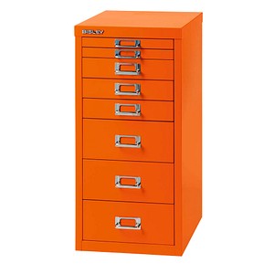 BISLEY MultiDrawer™ L298 Schubladenschrank orange mit 8 Schubladen 27,8 x 38,0 x 59,0 cm