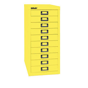 BISLEY MultiDrawer™ L2910 Schubladenschrank gelb mit 10 Schubladen 27,8 x 38,0 x 59,0 cm