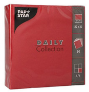 PAPSTAR Lunch-Servietten, 320 x 320 mm, 3-lagig, bordeaux