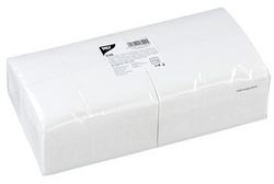 PAPSTAR Bistro-Servietten, 330 x 330 mm, 2-lagig, weiß Uni-Servietten, 1/8 Falz