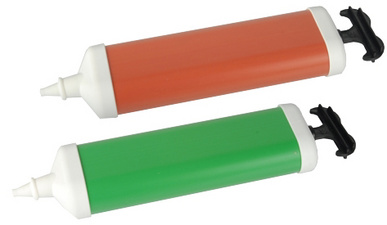 PAPSTAR Luftpumpe für Luftballons, rot/grün Maße: (B)260 x (T)60 mm, zum Aufpum