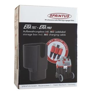Zubehör/Ersatzteil: Sprintus Handy-Aufbewahrungsbox inklusive 3 in 1 Ladekabel mit USB-C, Micro-USB und Lighning Anschluss, passend für Sprintus ERA TEC und ERA PRO