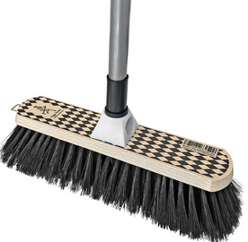 Peggy Perfect Besen mit Stiel "Harlekin", Holz, PET-Borsten