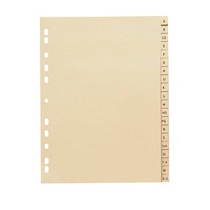 Ordnerregister Vollformat A-Z chamois 20-teilig, 10 Satz