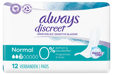 always Discreet Inkontinenz-Einlage Normal 0%