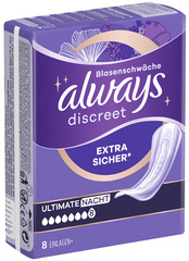 always Slipeinlagen discreet Extra Sicher Ultimate Nacht, 8 St.