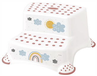 keeeper kids Tritthocker "igor Rainbow", zweistufig, weiß