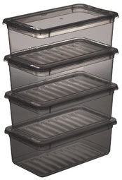 keeeper Aufbewahrungsboxen-Set "bea", 4x 5,6 L, crystal-grey
