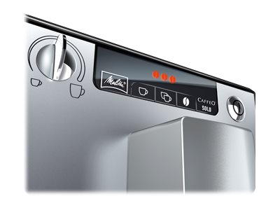 CAFFEO Solo Kaffeevollautomat, schwarz-silber, Café Crème, Espresso