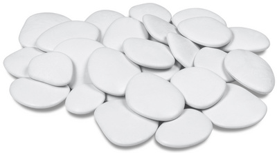 tera Dekosteine "Pebbles", Größe S, weiß