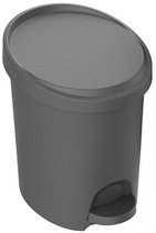 EDA Tret-Kosmetikeimer Stepy, 6 Liter, PP, anthrazit