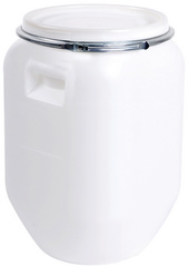 EDA Aufbewahrungs-Fass, 50 Liter, Kunststoff, weiß