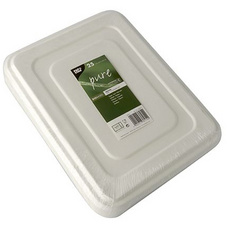 PAPSTAR Zuckerrohr-Deckel für Menü-Tray "pure