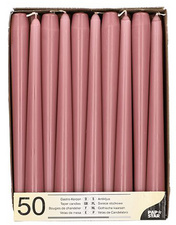 PAPSTAR Leuchterkerzen, 22 mm, altrosa, 50er Pack