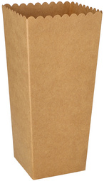 PAPSTAR Popcorn-Box Pappe "pure" eckig, 1.300 ml