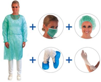 HYGOSTAR Schutzset MRSA II, grün, 5-teilig