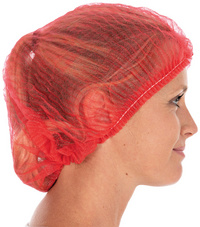 HYGONORM PP-Klipp-Haube LIGHT, PP-Vlies, rot