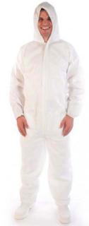 HYGOSTAR PP-Overall mit Kapuze, weiß, XXL