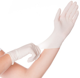 HYGOSTAR Latex-Handschuh SKIN, L, weiß, gepudert