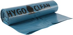 HYGOCLEAN Müllsäcke, blau, 120 Liter, aus LDPE, 45 my