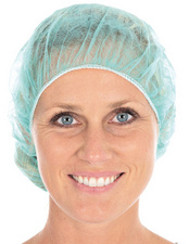 HYGOSTAR PP-Baretthaube Bettina, Durchmesser: 530 mm, grün