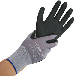 HYGOSTAR Arbeitshandschuh Ergo Flex, grau/schwarz, L