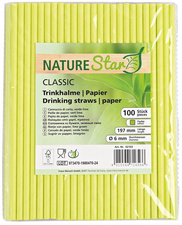 NATURE Star Papiertrinkhalme Classic, 197 mm, limettengrün