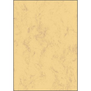 SIGEL Marmor-Papier, A4, 200 g-qm, Edelkarton, sandbraun beidseitig marmoriert,