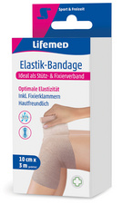 Lifemed Elastik-Bandage, hautfarben, 100 mm x 3,0 m