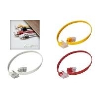 SHIVERPEAKS BASIC-S U/UTP Flach-Patchkabel, Kat.6, rot - 0,5m