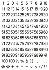 HERMA Zahlen-Sticker 1-100, Folie schwarz, Höhe: 5 mm