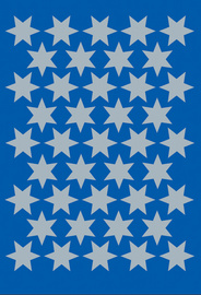 HERMA Weihnachts-Sticker DECOR "Sterne", 14 mm, silber