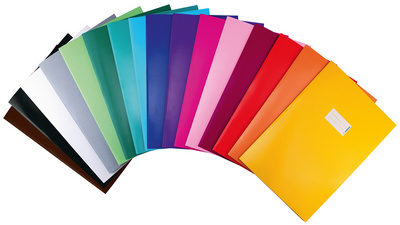 HERMA Heftschoner Recycling, DIN A4, aus Papier, türkis mit Beschriftungsetiket