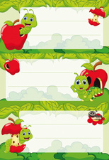 HERMA Buchetiketten "Fritz Der Wurm", beglimmert