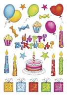 HERMA Geschenke-Sticker DECOR "Geburtstag", beglimmert