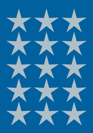 HERMA Weihnachts-Sticker DECOR "Sterne", 22 mm, silber