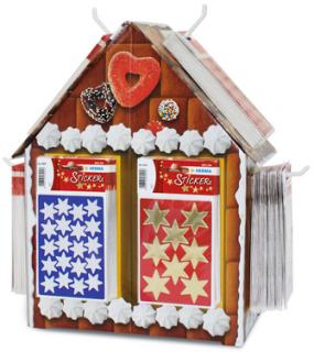 HERMA Weihnachts-Sticker DECOR, Thekendisplay Lebkuchenhaus