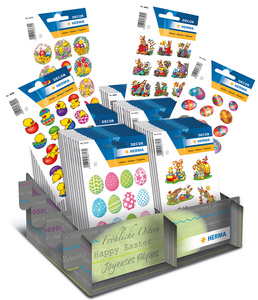 HERMA Oster-Sticker DECOR, im Thekendisplay selbstklebend, aus Papier, je 10 x 
