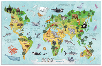 HERMA Schreibunterlage "Weltkarte", (B)550 x (H)350 mm